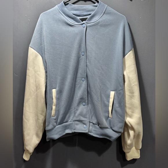 New Look Baby Blue Varsity Jacket - Picture 1 of 11